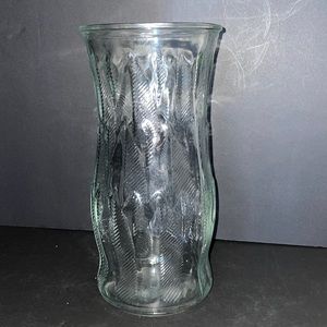 Brody Vintage Lg. Glass Flower Vase Floral Arrangement Textured Home Decor